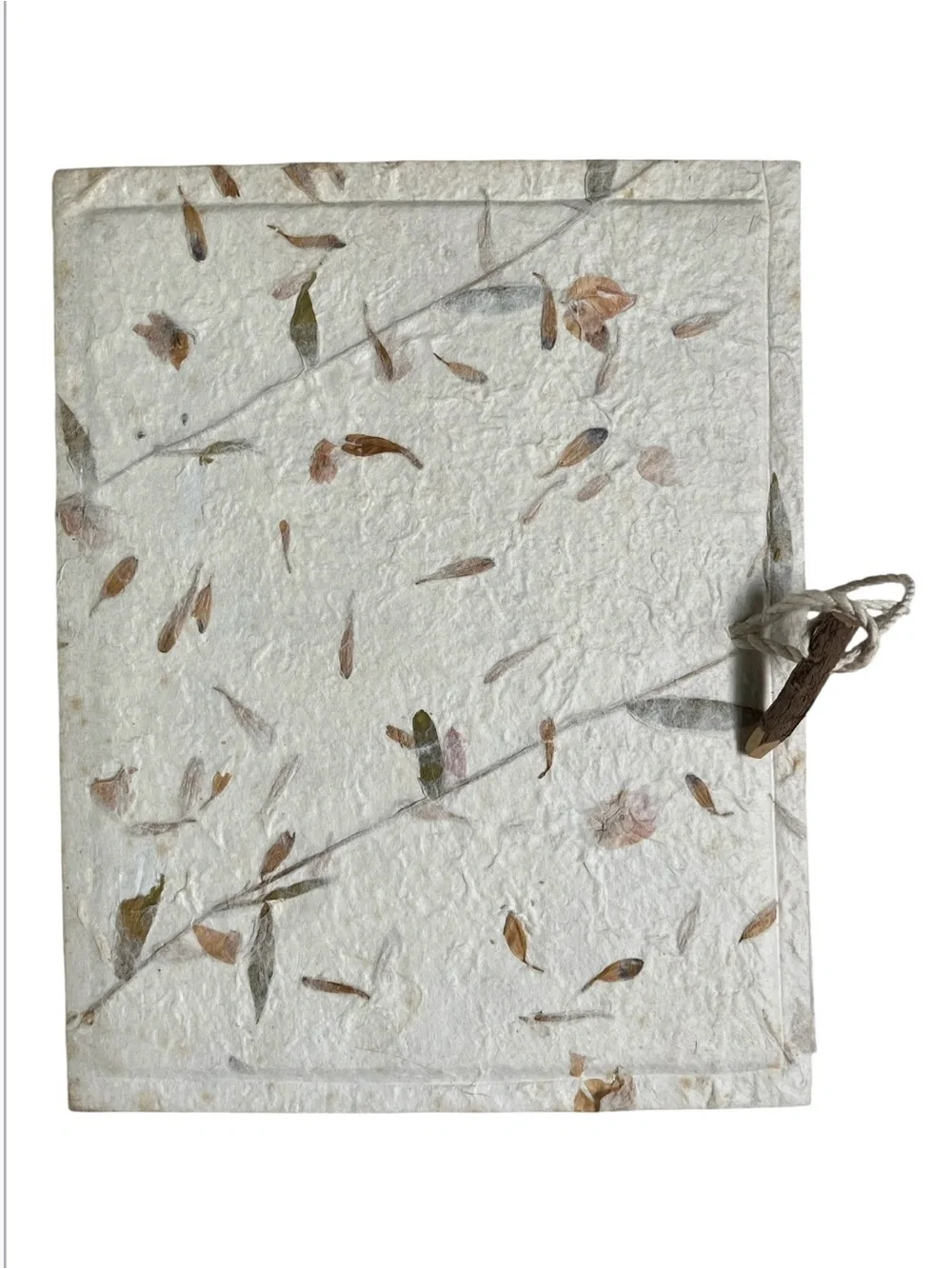 NEW Botanical Memory/Scrapbook with Natural Leaf Accents